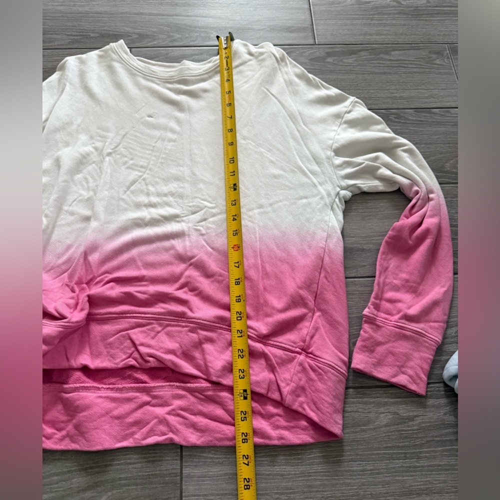 Sundry|Boho Dip dyed ombré  Pink and Yellow Crewneck Sweatshirt•••size large - Picture 10 of 13